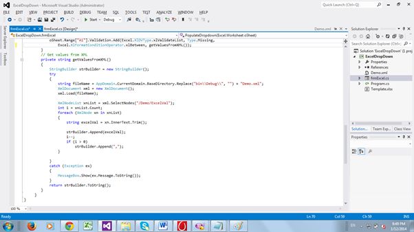 Get Values from xml file